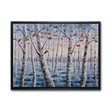 Handmade Wall Decoration Landscape Abstract Trees Stretched Canvas Oil Painting